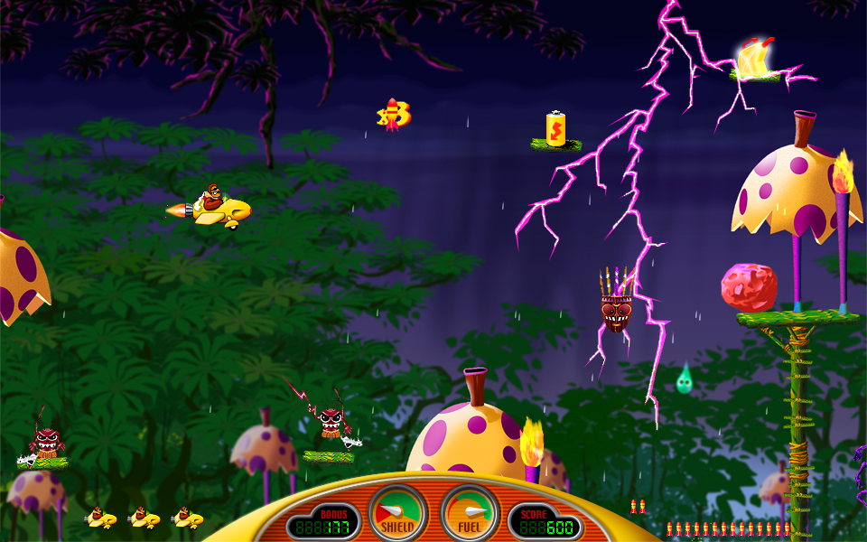 Captain Bumper game screenshot at level 5 - The Magic Forest
