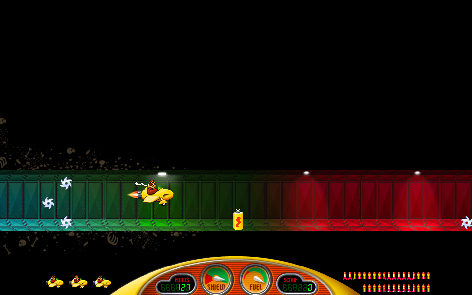Captain Bumper game screenshot at level 7 - Watch Out for the Blades