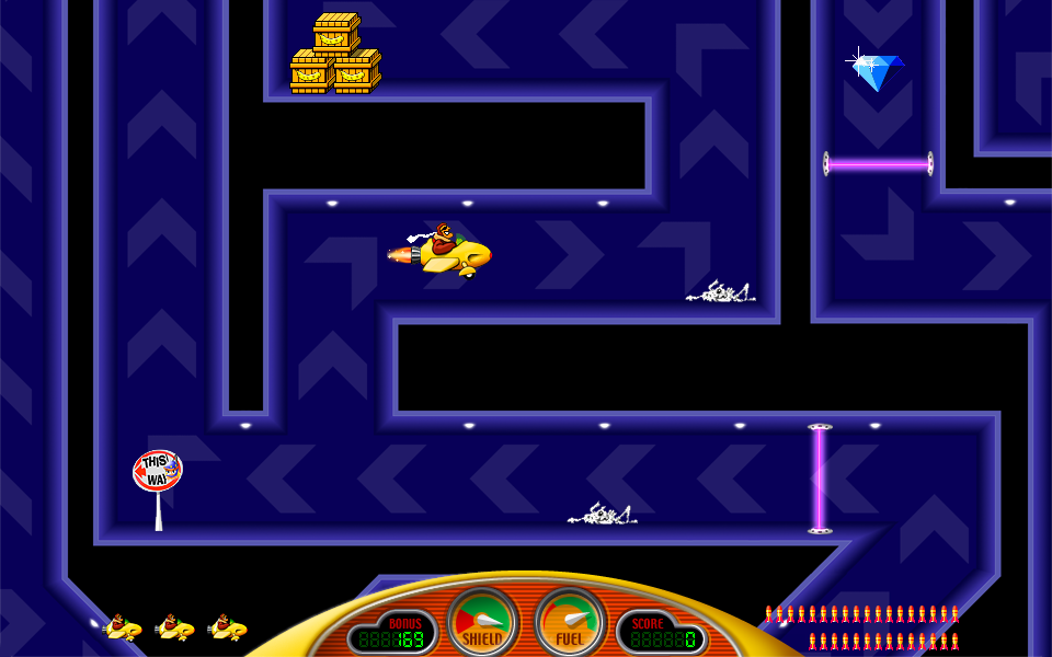 Captain Bumper game screenshot at level 8 - The Crazy Maze