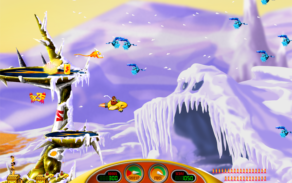 Captain Bumper game screenshot at level 9 - Frozen Dunes